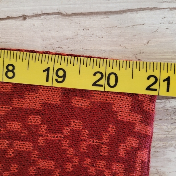Intiwara Womens Alpaca Button Front Red Orange Cardigan Size Small - Picture 9 of 13